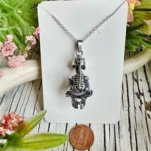 Skeleton / Amethyst Sphere Necklace